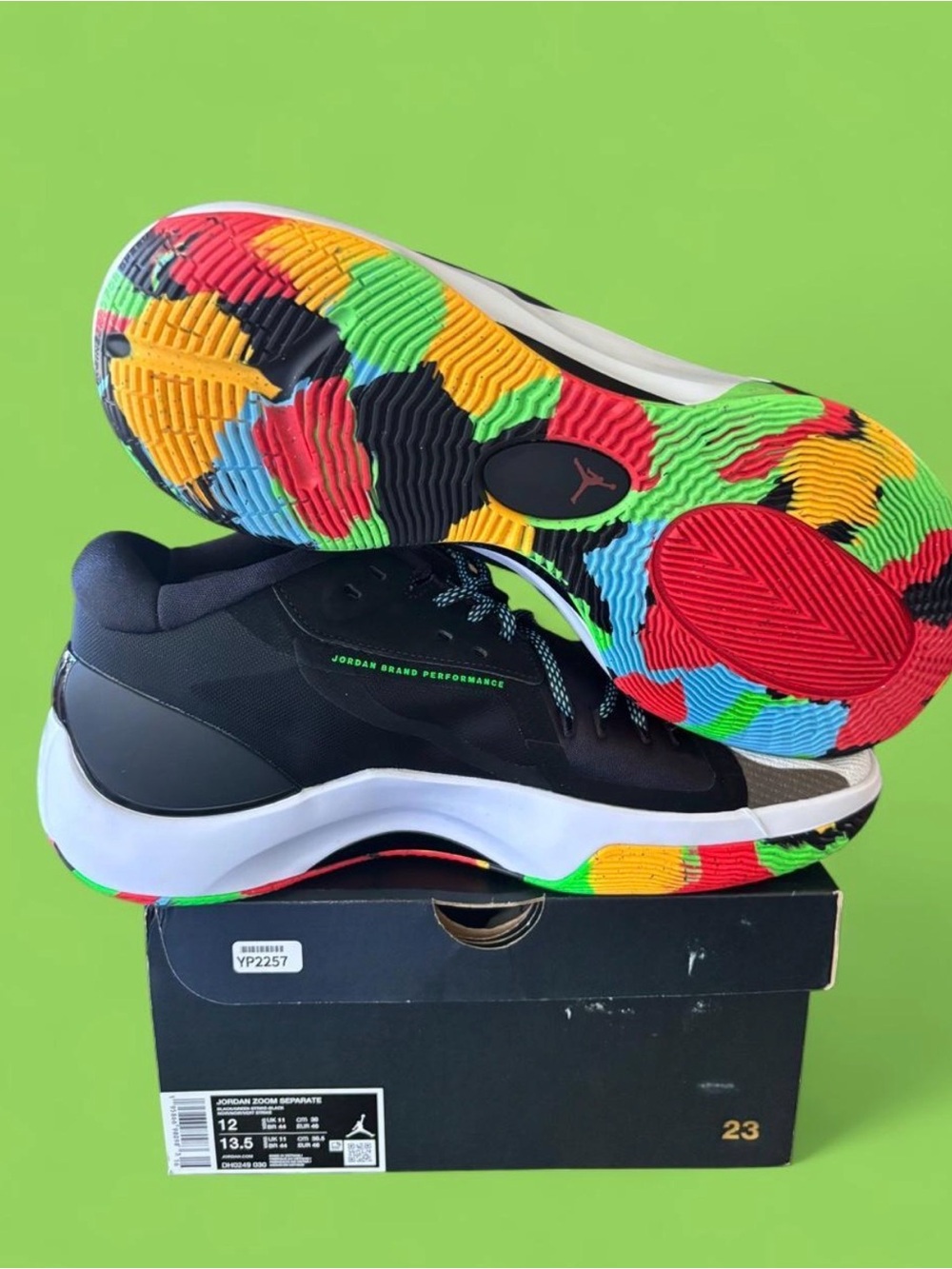 Air Jordan Zoom Separate Shoes with Multicolor Outsole